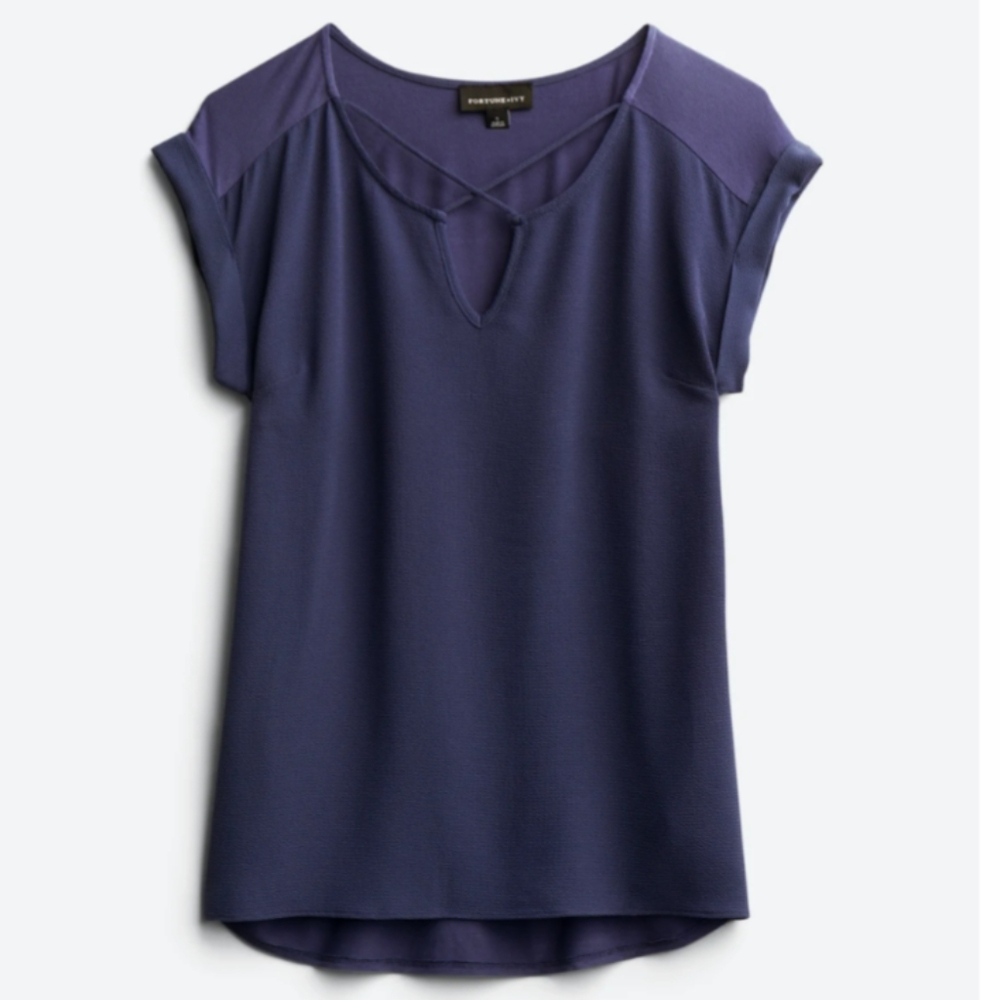 Carna Mixed Material Blouse